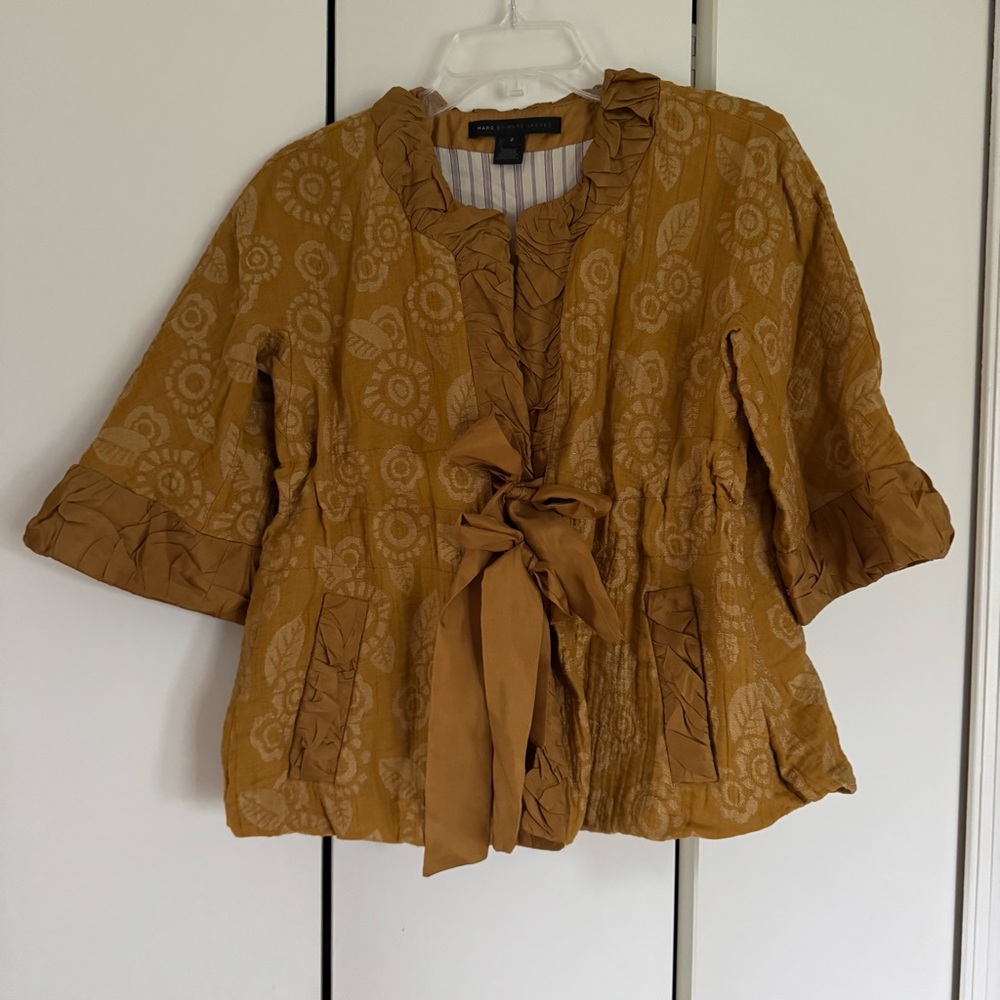 Marc Jacobs Mustard Floral pea coat